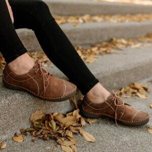 Josef Seibel Fergey 20 Brown Nubuck‎ Leather Sneaker Shoe Size 40